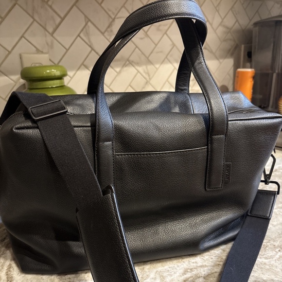 AWAY Everywhere (Original) Black Leather Travel Tote Duffel (Discontinued Model) - Picture 1 of 11